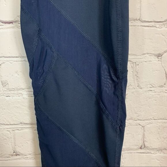 Zella Womens Small s/p Blue Reflective Cropped Running Yoga Athletic Pants - Picture 4 of 9